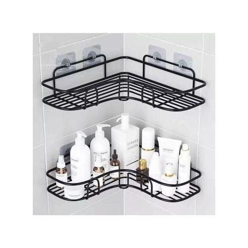 Nunix Corner Storage 3pcs Bathroom Storage Rack with Hooks