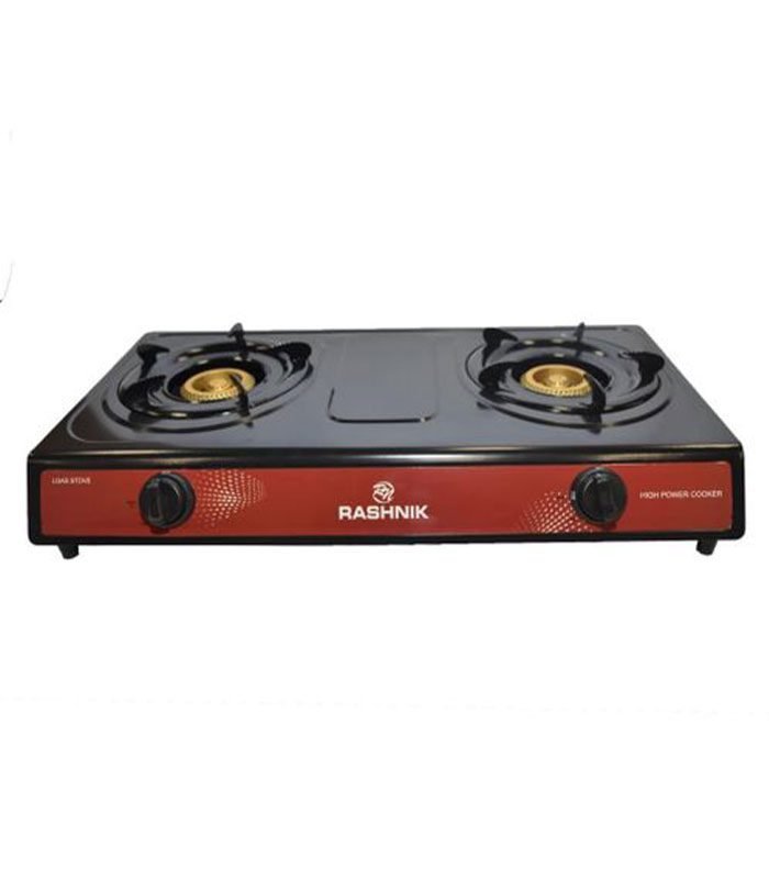 Rashnik Cooker 2 Burner Table Top Gas Stove With Gas Pipe + 13KG Regulator RN-1509