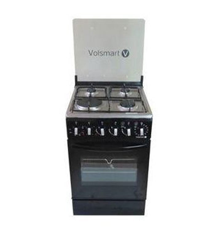 Volsmart Cooker 3 Gas + 1 Electric Plate, 60L Oven VGS-581
