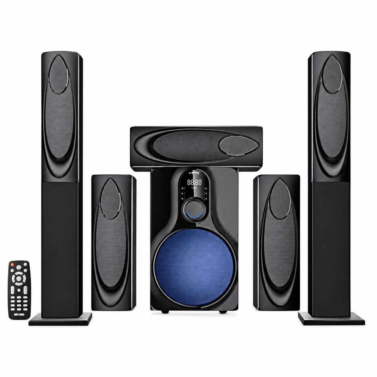 Euroken Home Theatre 5.1Ch Speaker System 120W P.M.P.O 15000W B EK-58K5