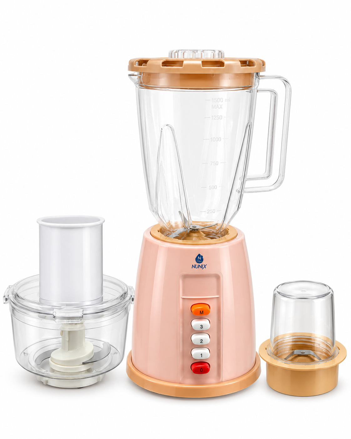NUNIX Blender AK-555 3-in-1 350W 1.5L with Food Processor and Grinder