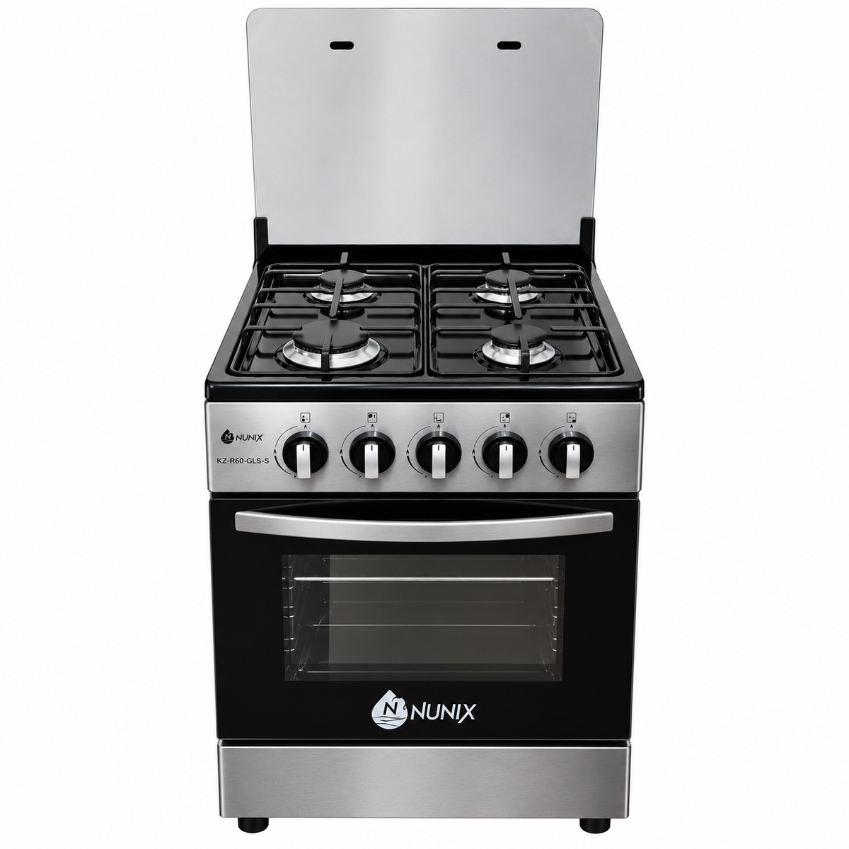 Nunix Cooker Free standing 4 Gas Burner With Gas Oven KZ-560-GO-S size 50×55