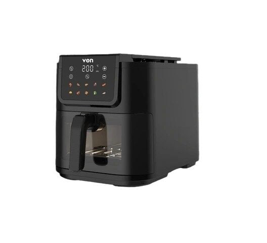 Von Air Fryer 8Litres Slim Black VAF080DSTK