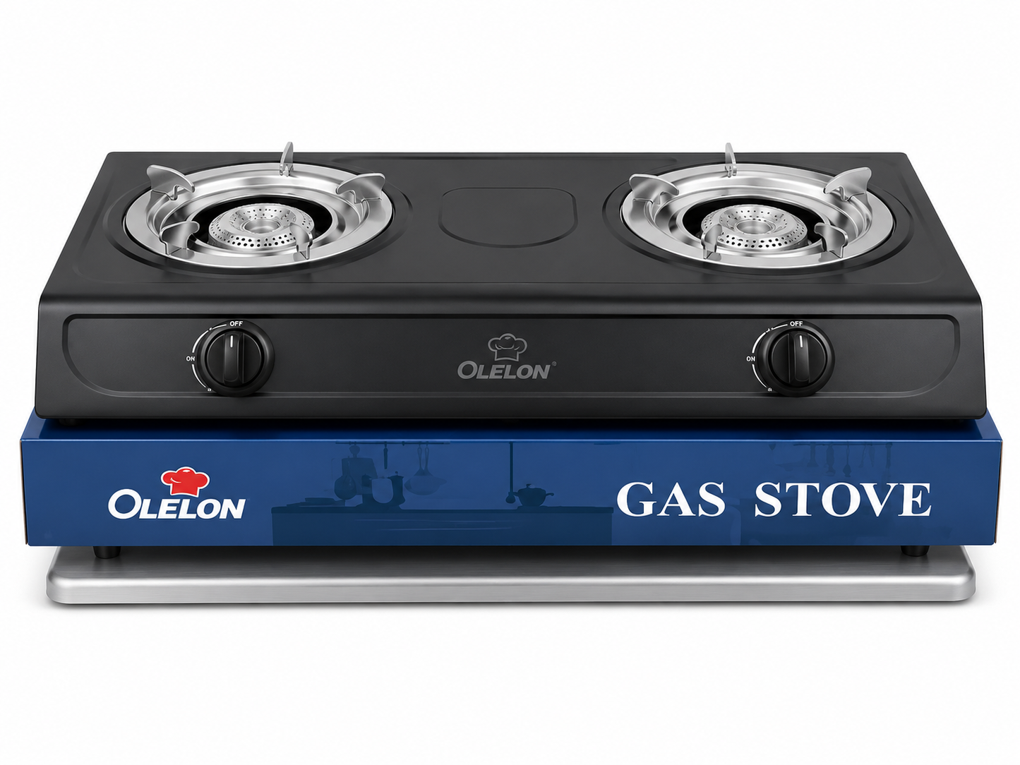 Olelon 2 Burner Stainless steel Gas Cooker Table Top LPG Stove, Energy Saving Burners