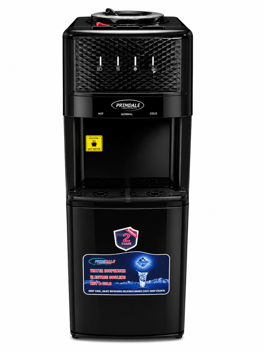 Primdale PMDL-93 Compressor Water Dispenser, Hot, Cold & Normal Water 3 Taps, Child Safety Lock, Black