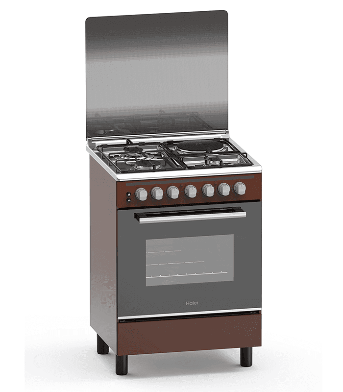 Haier Cooker, 3 Gas + 1 Electric 60X60 Cooker with Electric Oven - HCR2031EED1