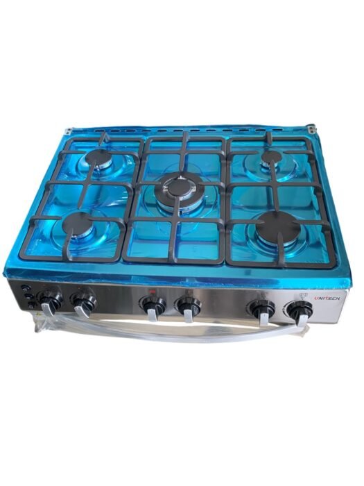 Unitech Cooker Free Standing 5 Gas Burners,Gas Oven 76*63*88cm.