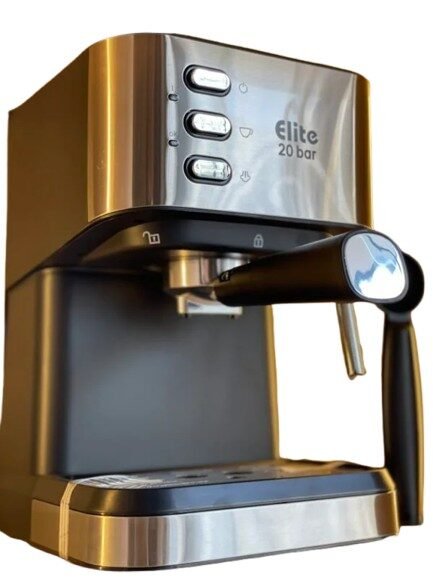 Elite Espresso Maker, Milk Frother Steam Wand for Latte, Compact Stainless Steel Machine with 1.6 Liters Water Tank