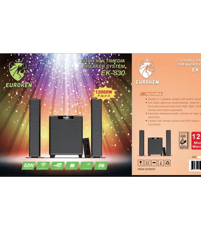 Euroken Speaker Subwoofer 2.1 High-quality MDF EK-830