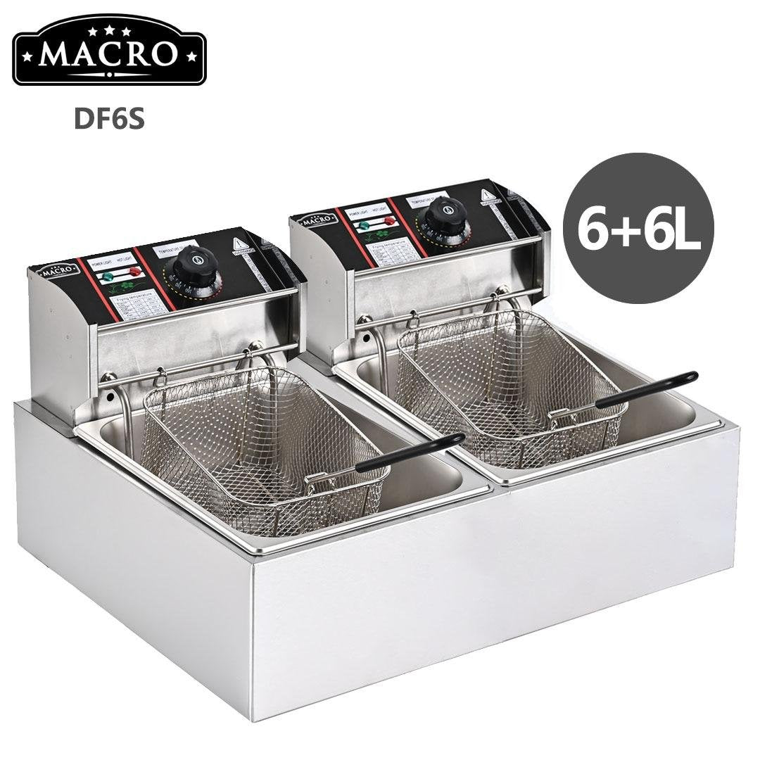 Macro Deep Fryer Electric Chips Fryer Double 6l+6L