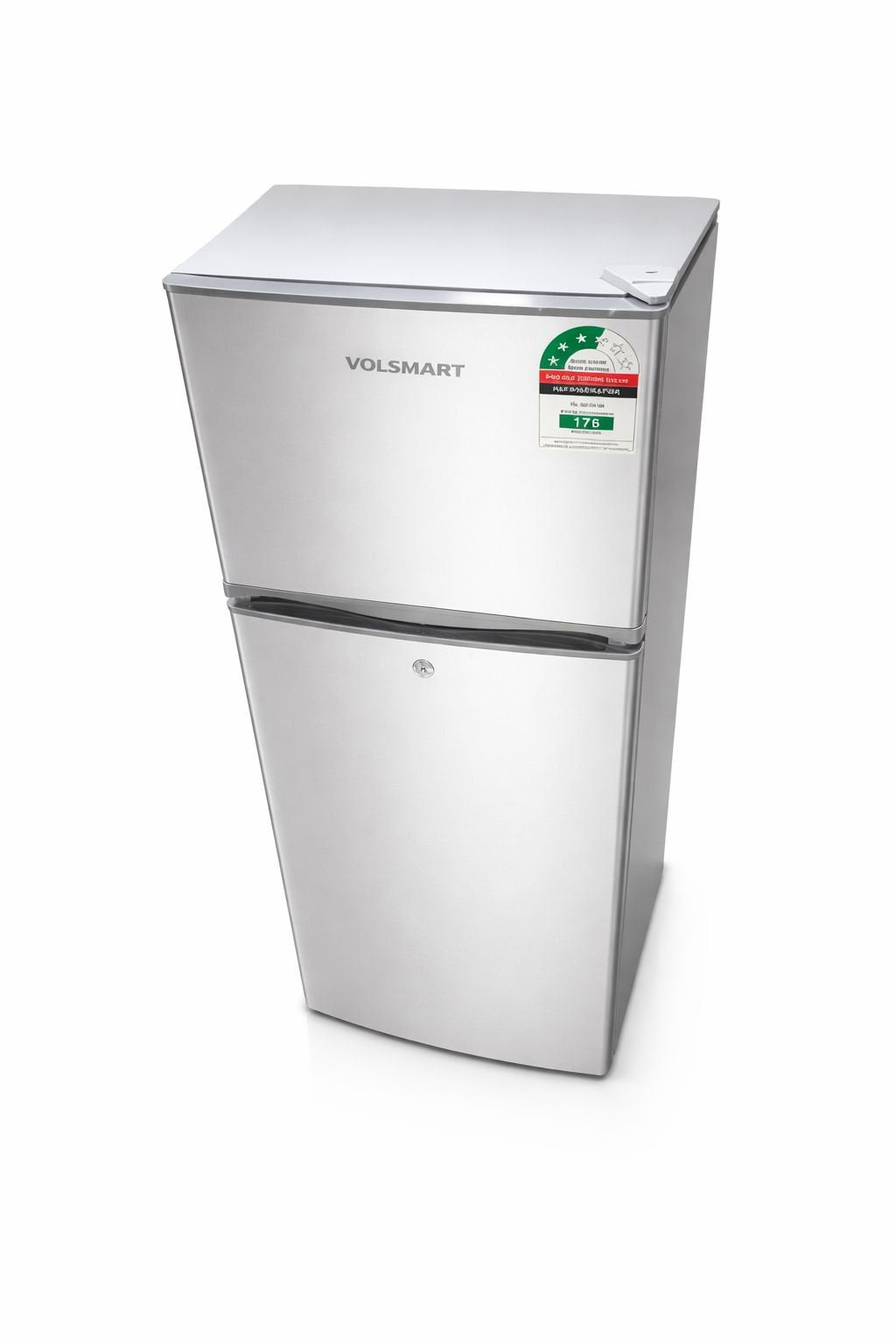 Volsmart Fridge 138L Double Doors Refrigerator VL-BCD138 SILVER