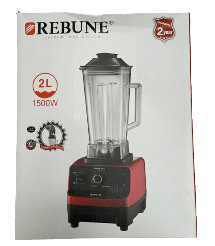 Rebune Blender, Commercial Blender Full Copper Motor With Mixing Rod RE-2-174