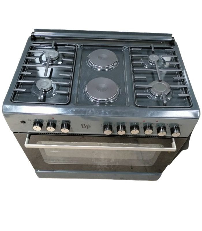 BJS Cooker, 4+2E,4 Gas Burners,2 Electric Plates,Electric Oven 110L,60cm*90cm,Gray