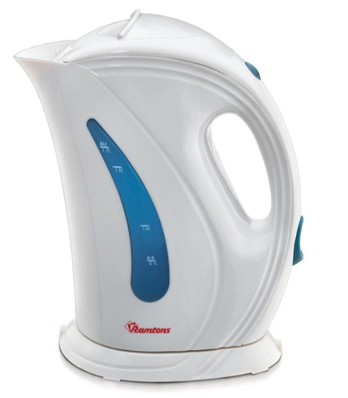 Ramtons Kettle Cordless Electric Kettle 1.7 Liters White And Blue - RM/225