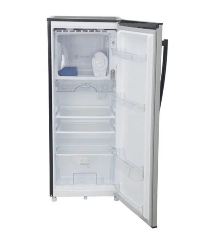 Mika Fridge 150L Direct Cool Single Door Line Silver Dark MRDCS150LSD