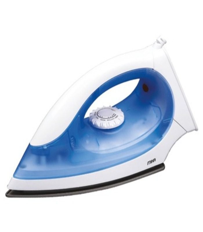 Mika Dry Iron Non-Stick Soleplate - White & Blue MDIR318