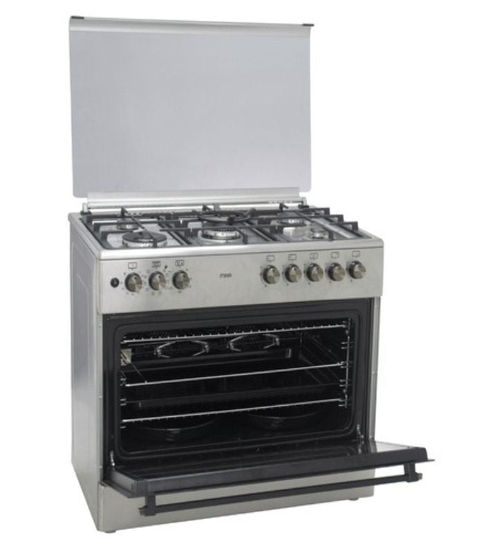 Mika Cooker Standing Cooker 90cm X 60cm 5GB Electric Oven Half Inox MST90PU5GHI/2WFO