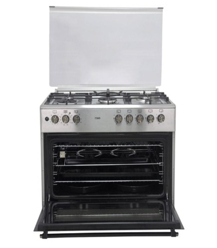 Mika Cooker Free Standing 90cm X 60cm 5GB Electric Oven Half Inox MST90PU5GHI/2WFO