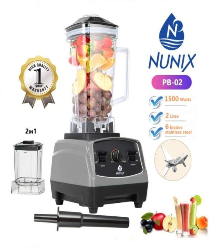 Nunix Blender Heavy Duty Professional With Grinder PB02