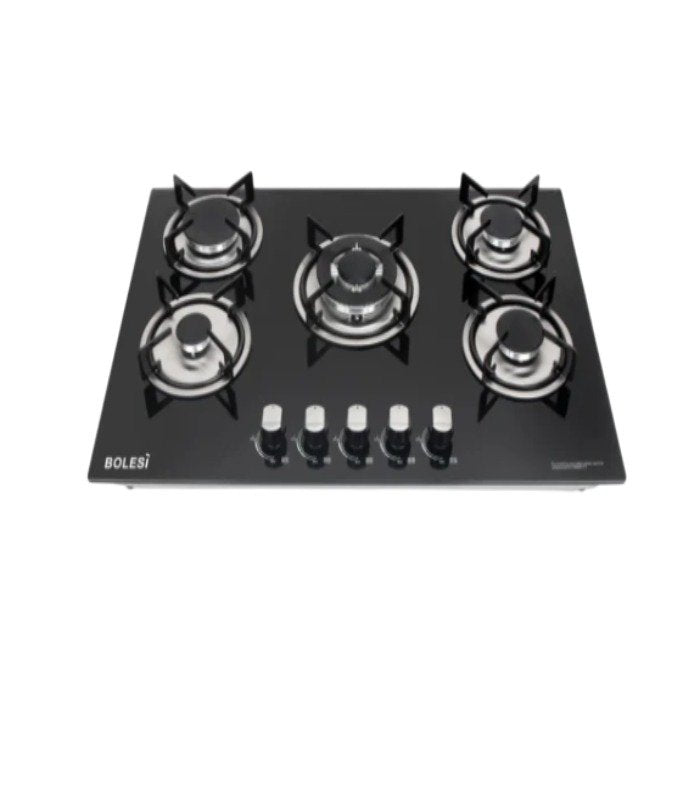 Bolesi Hob Built-in 5gas Tampered Glass Cooker HB-57005