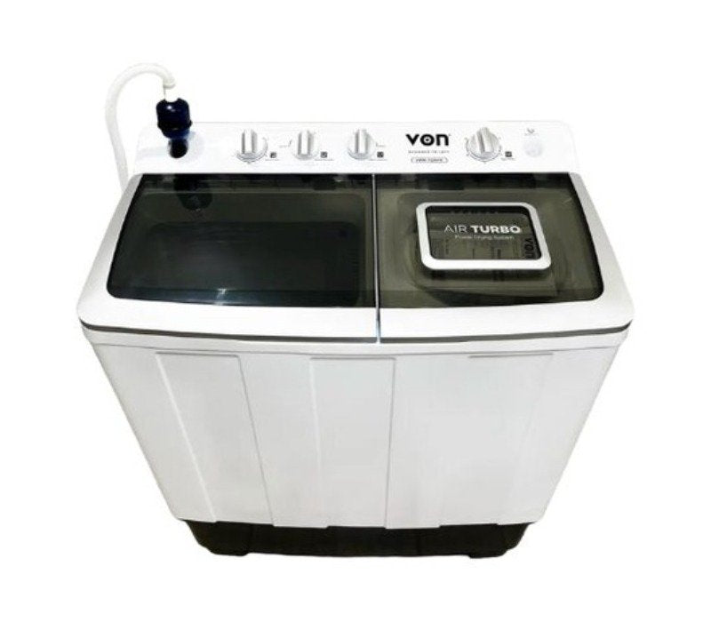 Von Washing Machine Twin Tub White - 10KG VWM-10AHK