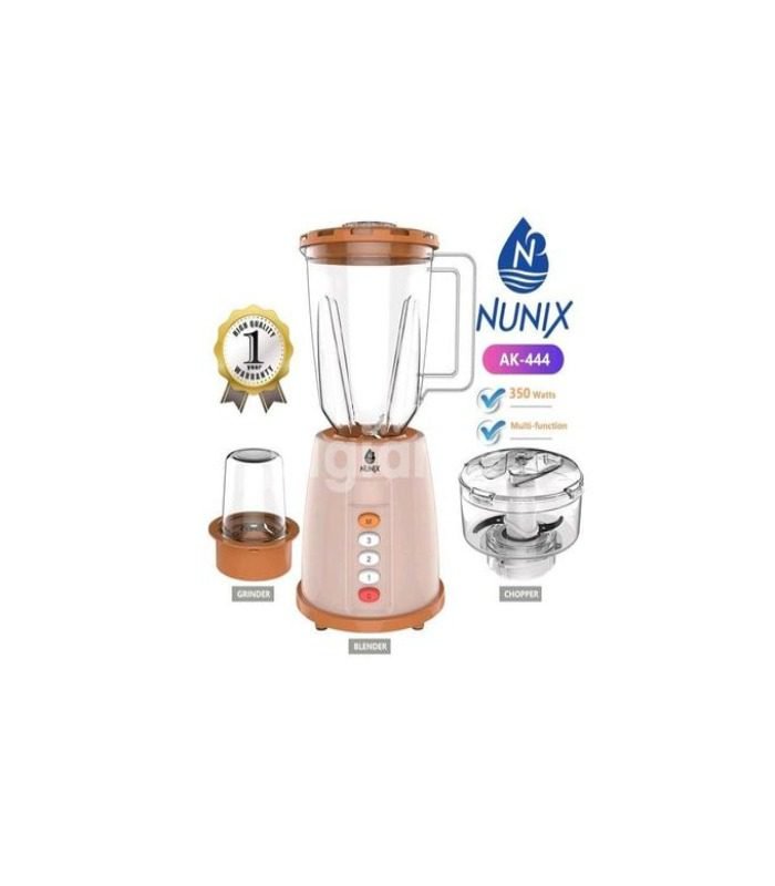 Nunix Blender 3 In 1 Blender Grinder & Chopper Model AK-444