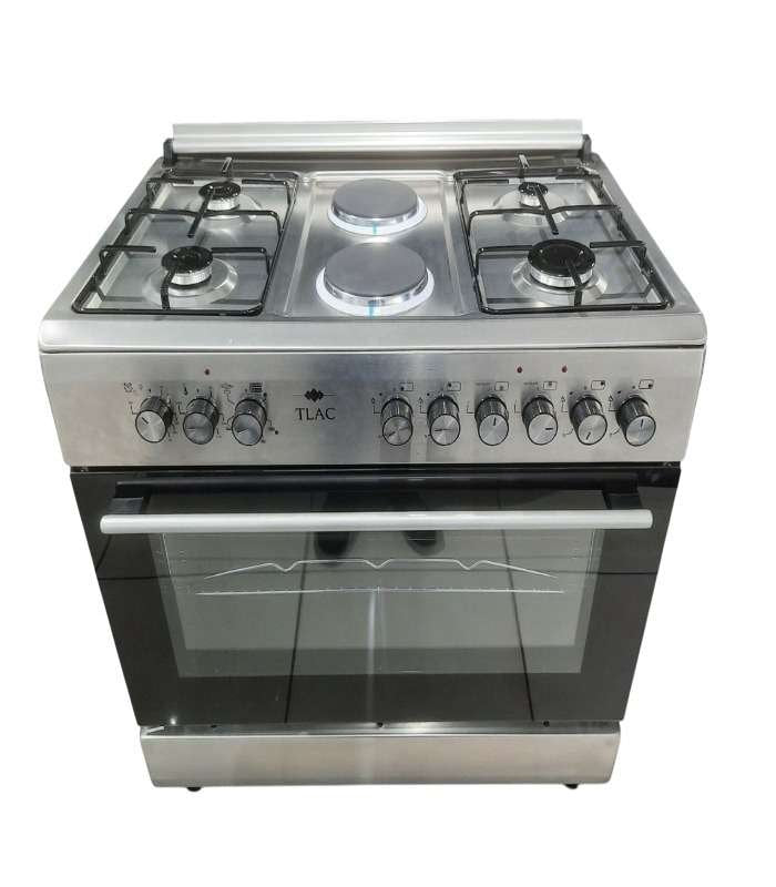 TLAC Cooker, Standing | 4 Gas Burners + 2 Electric Plates, Electric Oven 60×90 I-9012T