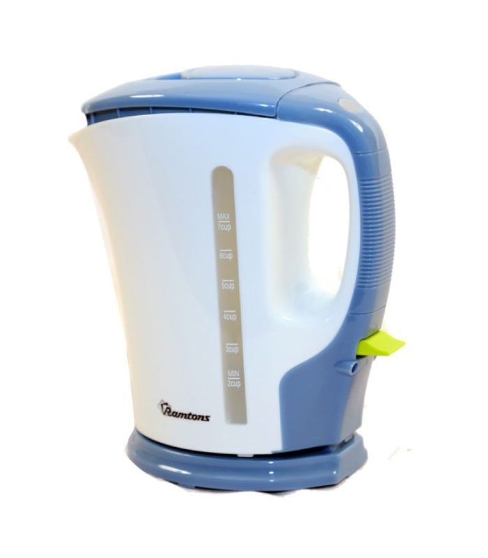Ramtons Kettle, Cordless Electric Kettle 1.5 Liters White And Blue - RM/324