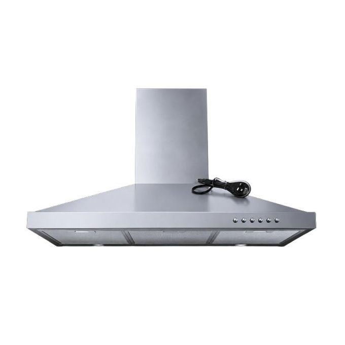 Roch Hood T-Shape Kitchen Hood 60CM Silver Stainless Steel Cooker Hood With LED Lights, 3 Speed Extraction & Aluminum Filters