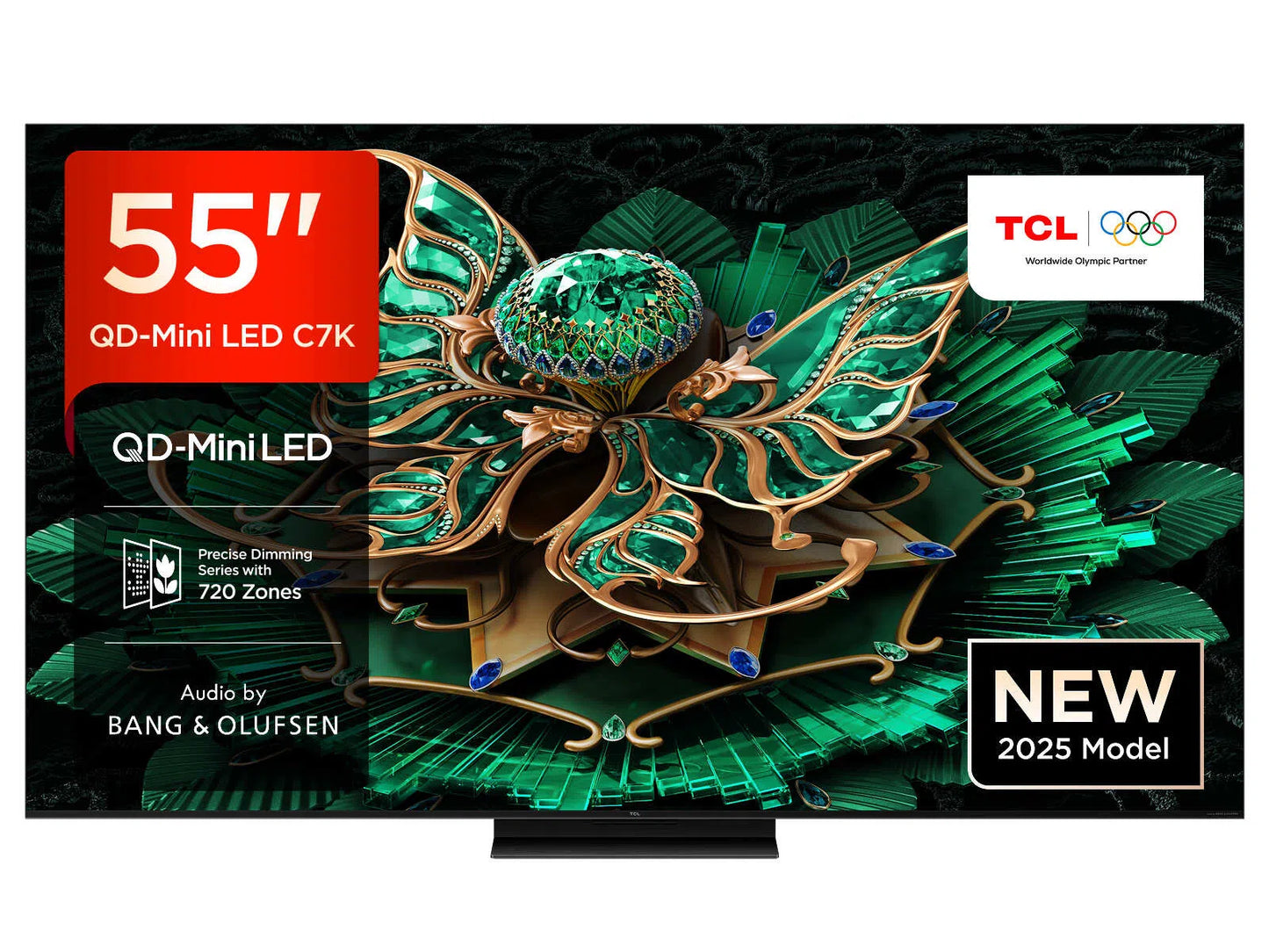 TCL 55” C7K QD-Mini LED 4K Smart TV  144Hz, Bang and Olufsen Audio, Dolby Vision/Atmos, Google TV