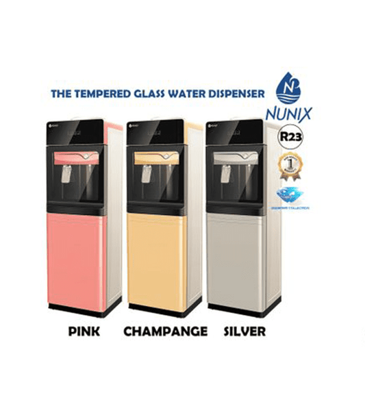 Nunix Dispenser, Free Standing Hot, Normal Water Dispenser With Glass Door R23N