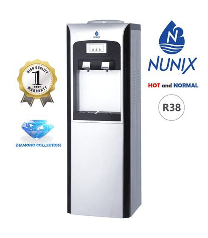 Nunix Dispenser,  Hot And Normal Standing Dispenser Silver R38N