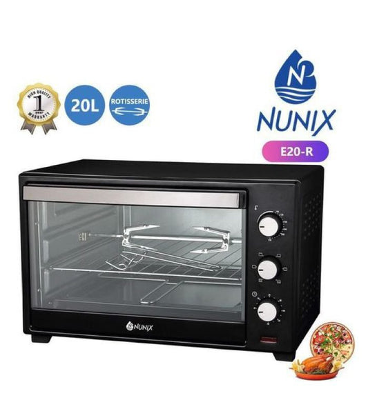 Nunix Oven, 20L Modern Electric Oven With Rotisserie E20-R