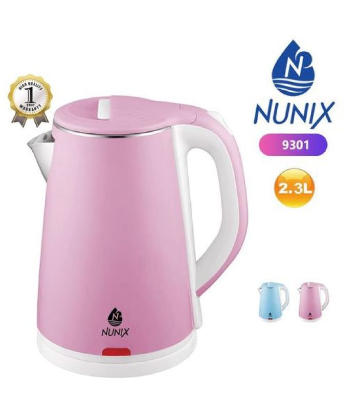Nunix Kettle, Electric Kettle 2.3L Cordless, Steam Induction 9301