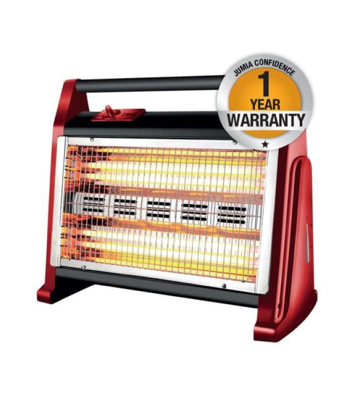 Mika Heater MH302 - 2 Way Quartz Heater, 2000W - Grey