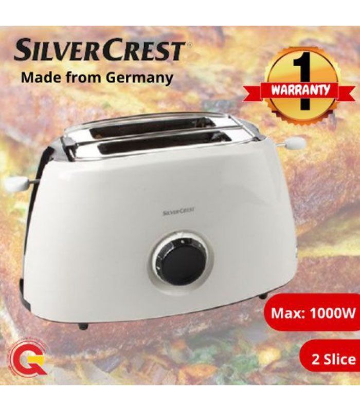 Silvercrest Toaster 2 Slice Classic - 1000W - White