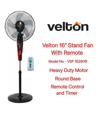Velton Fan 16" Standing Fan Digital Fan With Remote VSF/16290R