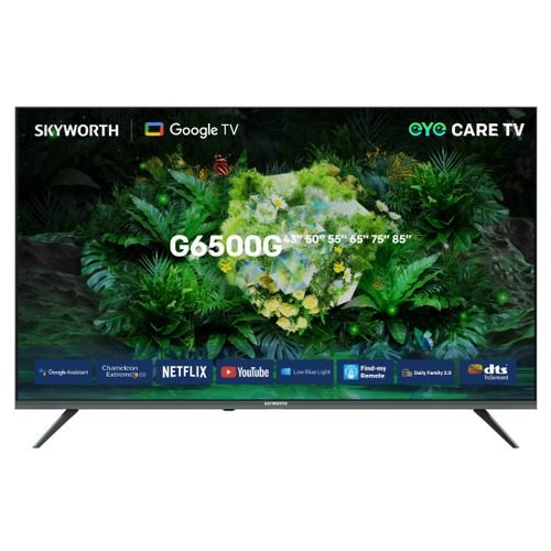 Skyworth TV 43" 4K UHD Google TV - Black 43G6500G