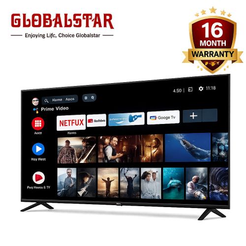 Globalstar 75 Inch QLED 4K Google TV – Smart UHD Television with Built-In WiFi, Bluetooth, Netflix, YouTube, CI+ & T2/S2