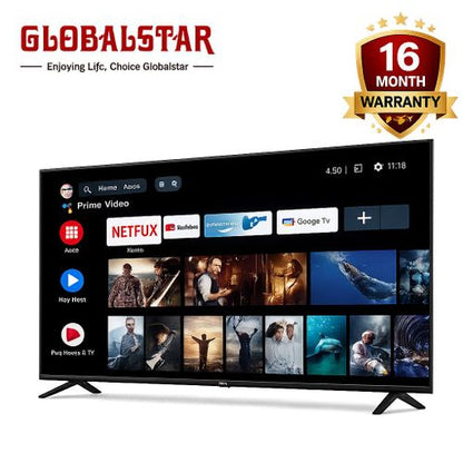 Globalstar 75 Inch QLED 4K Google TV – Smart UHD Television with Built-In WiFi, Bluetooth, Netflix, YouTube, CI+ & T2/S2