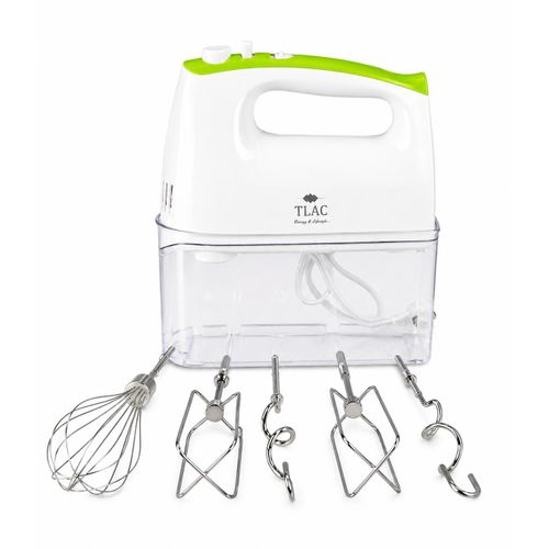 TLAC Hand Mixer 400W With Bowl, 5 Speed + Turbo Function, GTM-8016A3 White & Green