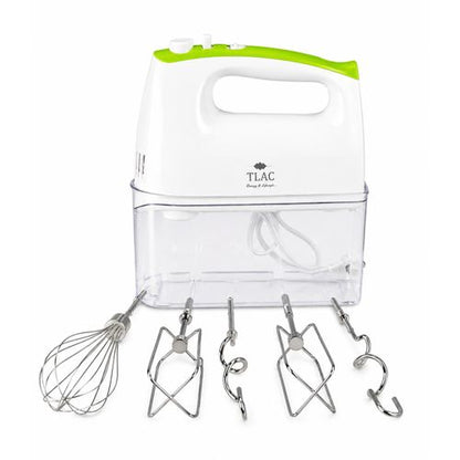 TLAC Hand Mixer 400W With Bowl, 5 Speed + Turbo Function, GTM-8016A3 White & Green