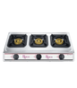 Roch Cooker 3-Burner Automatic Gas Cooker - Silver, RGC-307TT