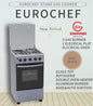 Eurochef Cooker EG55-3G1E+E OVEN Free Stand Glass Top Cooker, rotisserie Silver,