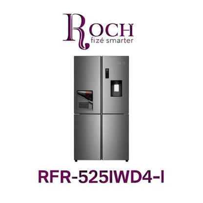 Roch Fridge Side By Side 420L Multi Cooling and ACS Technology Silver RFR-525IWD4-I