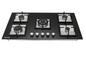Bolesi 5 Burner With 1 Wok Built-In Gas Hob 90CM  Tempered Glass Top, Cast Iron Pan Support  HOB-HB-59002