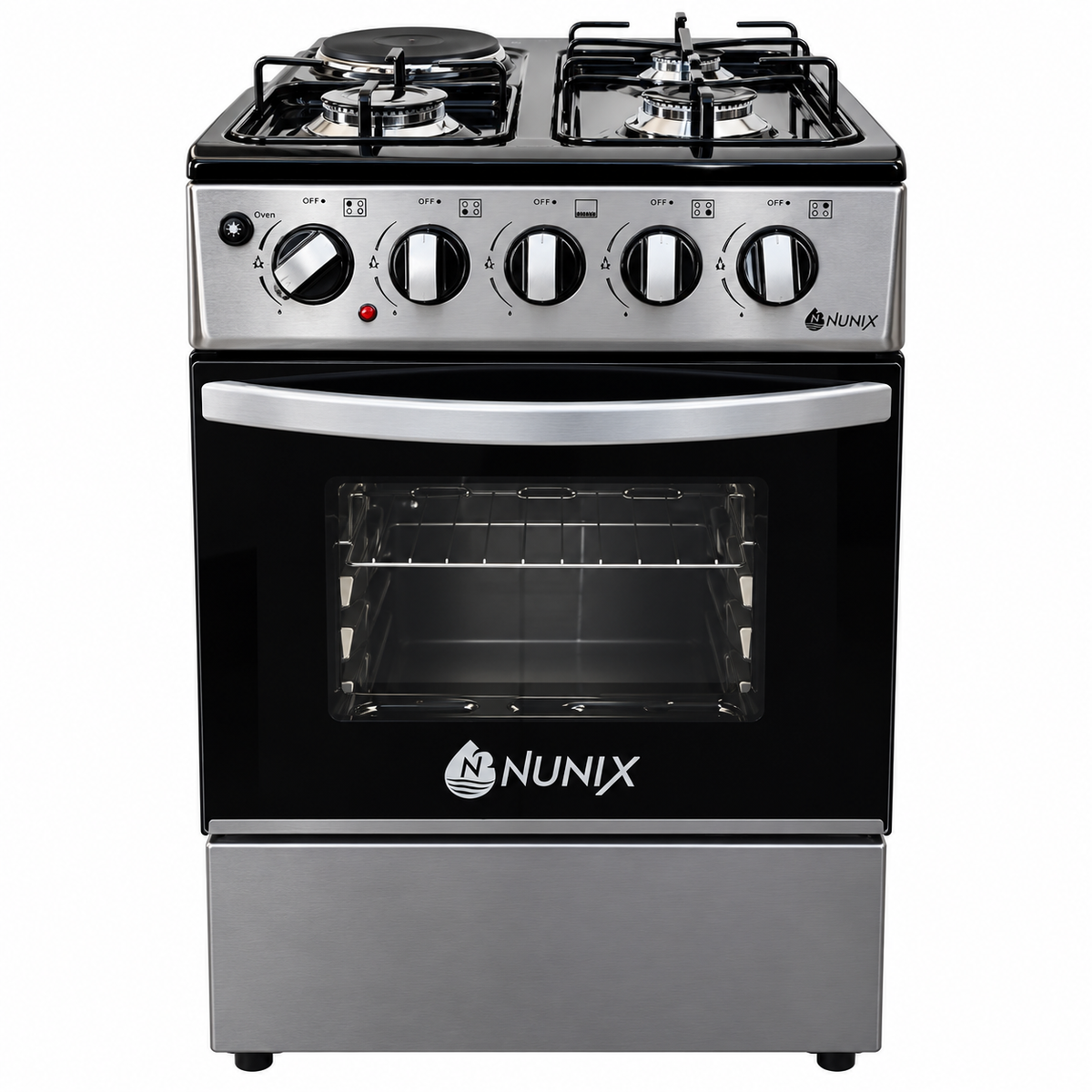 Nunix cooker Free Standing 3 Gas+1 Hotplate With Gas Oven 1year warranty WLD-560-3G1E size 50*55