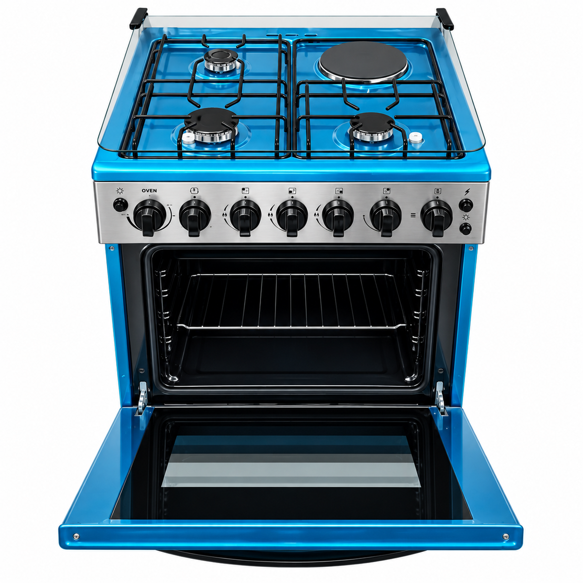 Euroken Cooker free standing 3 Gas,Electric oven 60*65 Silver