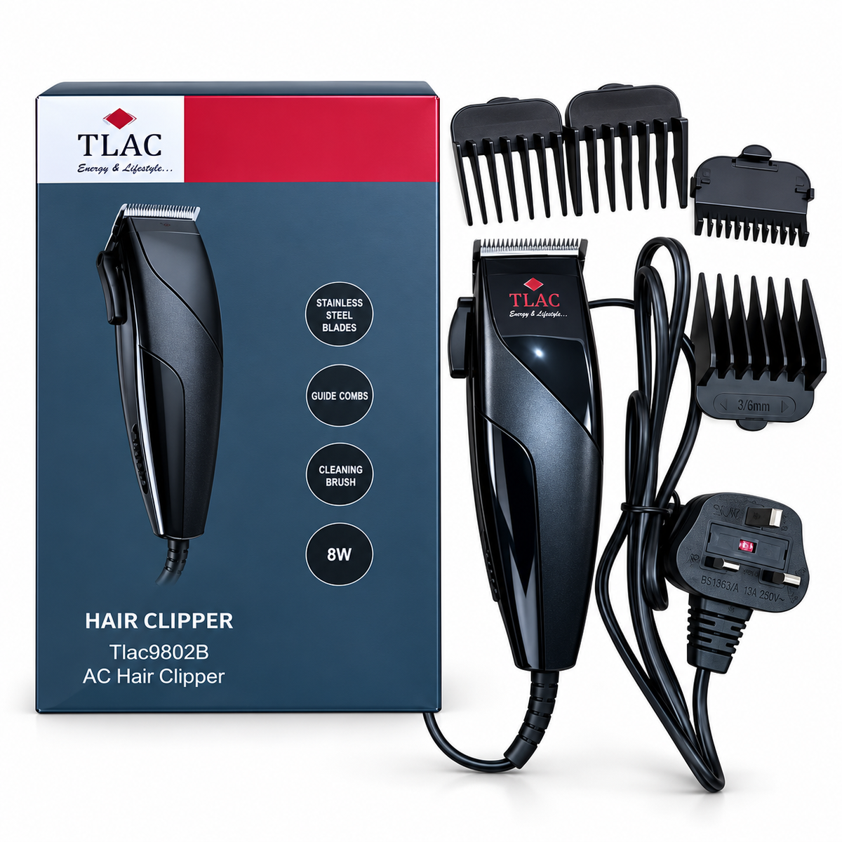 TLAC Hair Clipper AC Power 8W - TLAC 9802B