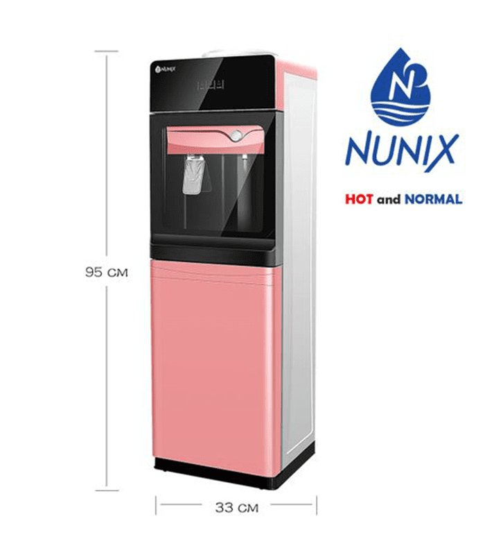 Nunix Dispenser, Free Standing Hot, Normal Water Dispenser With Glass Door R23N